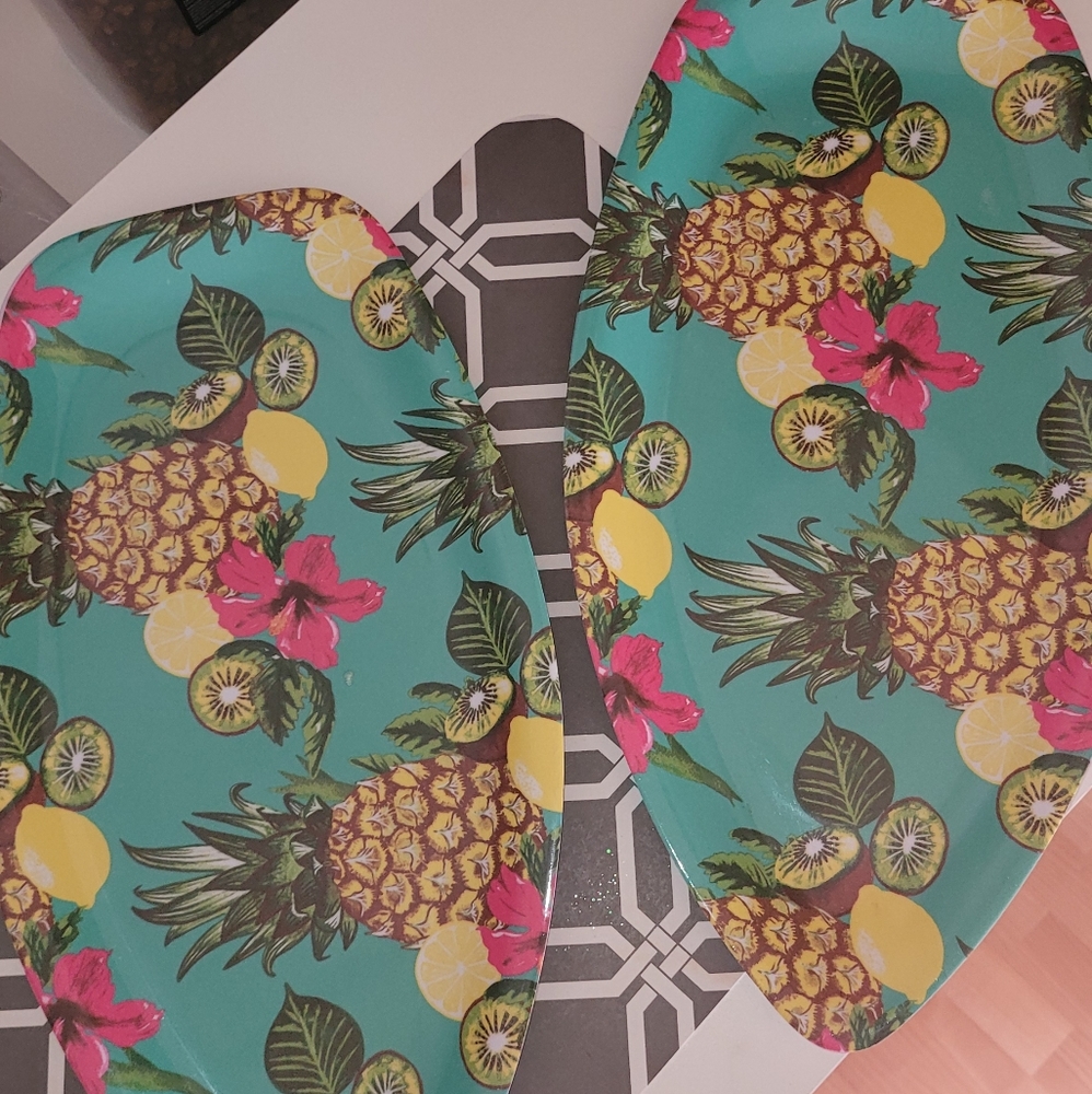 Tropical servers plates